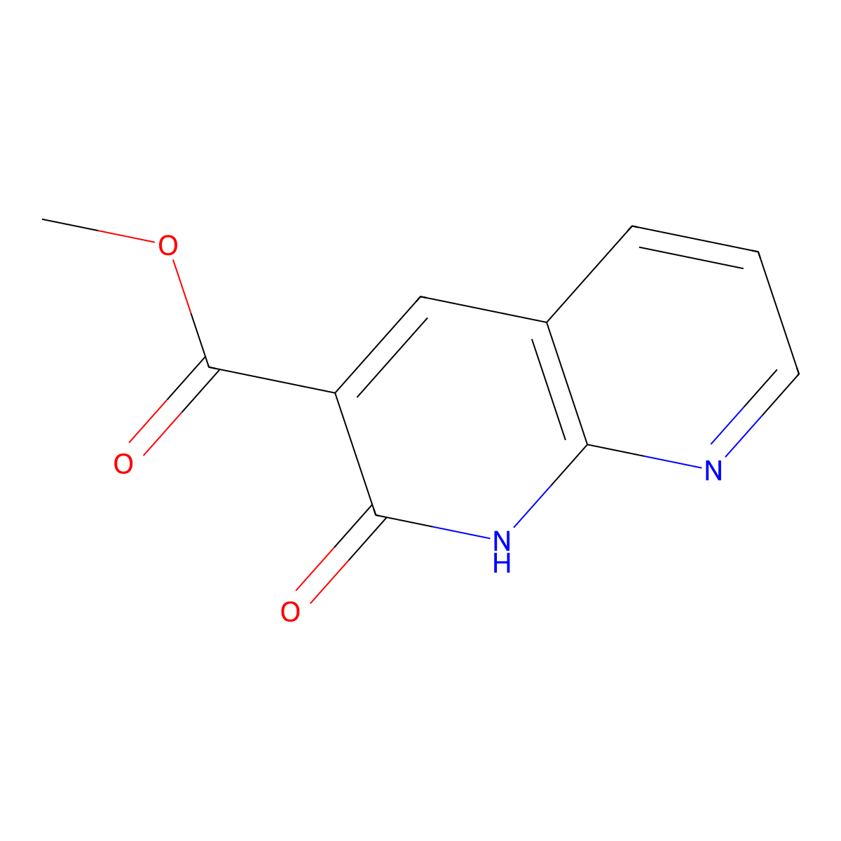 Methyl 2-oxo-1,2-dihydro-1,8-naphthyridine-3-carboxylate molecular structure, CAS 60467-73-4