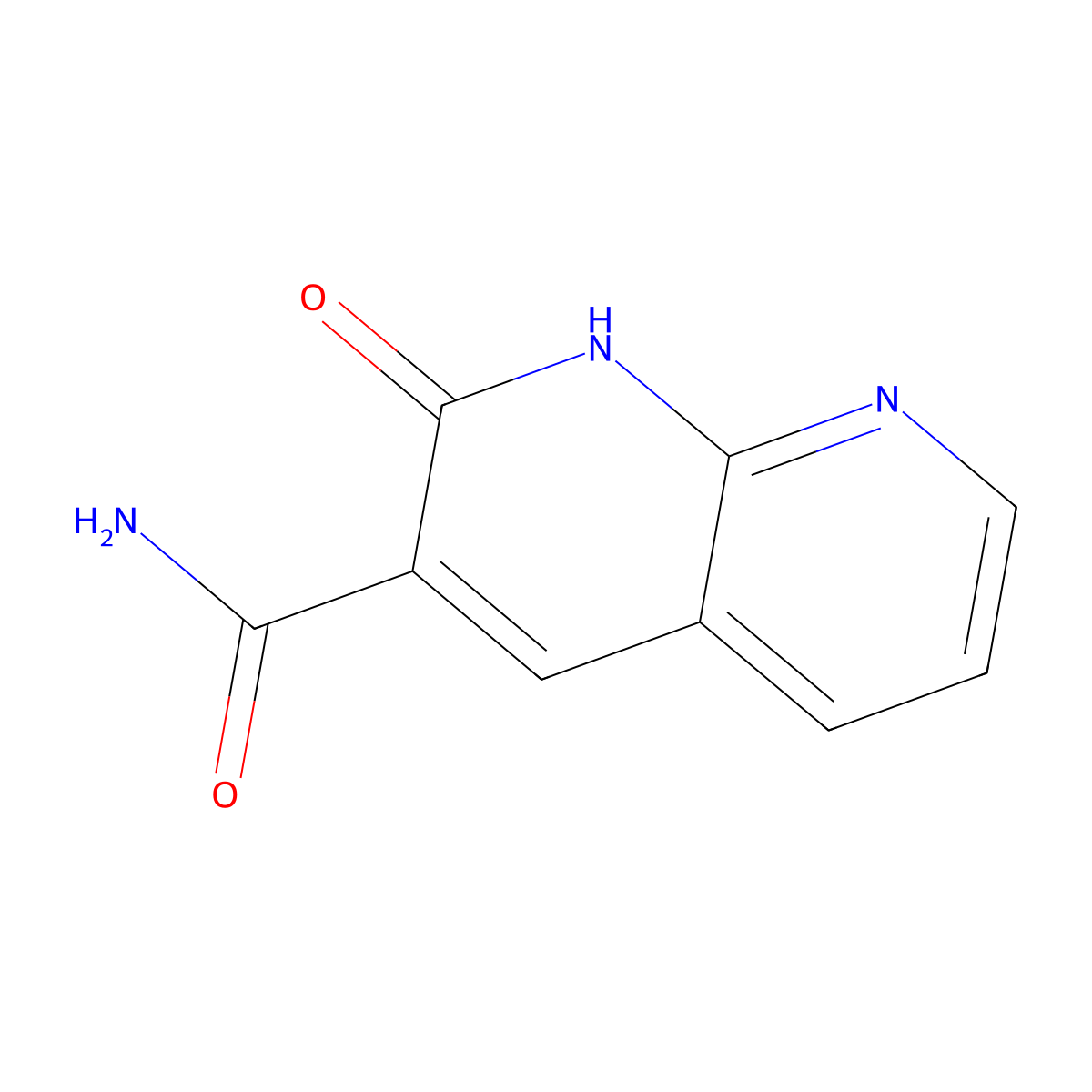 2-Oxo-1,2-dihydro-1,8-naphthyridine-3-carboxamide molecular structure, CAS 60467-74-5