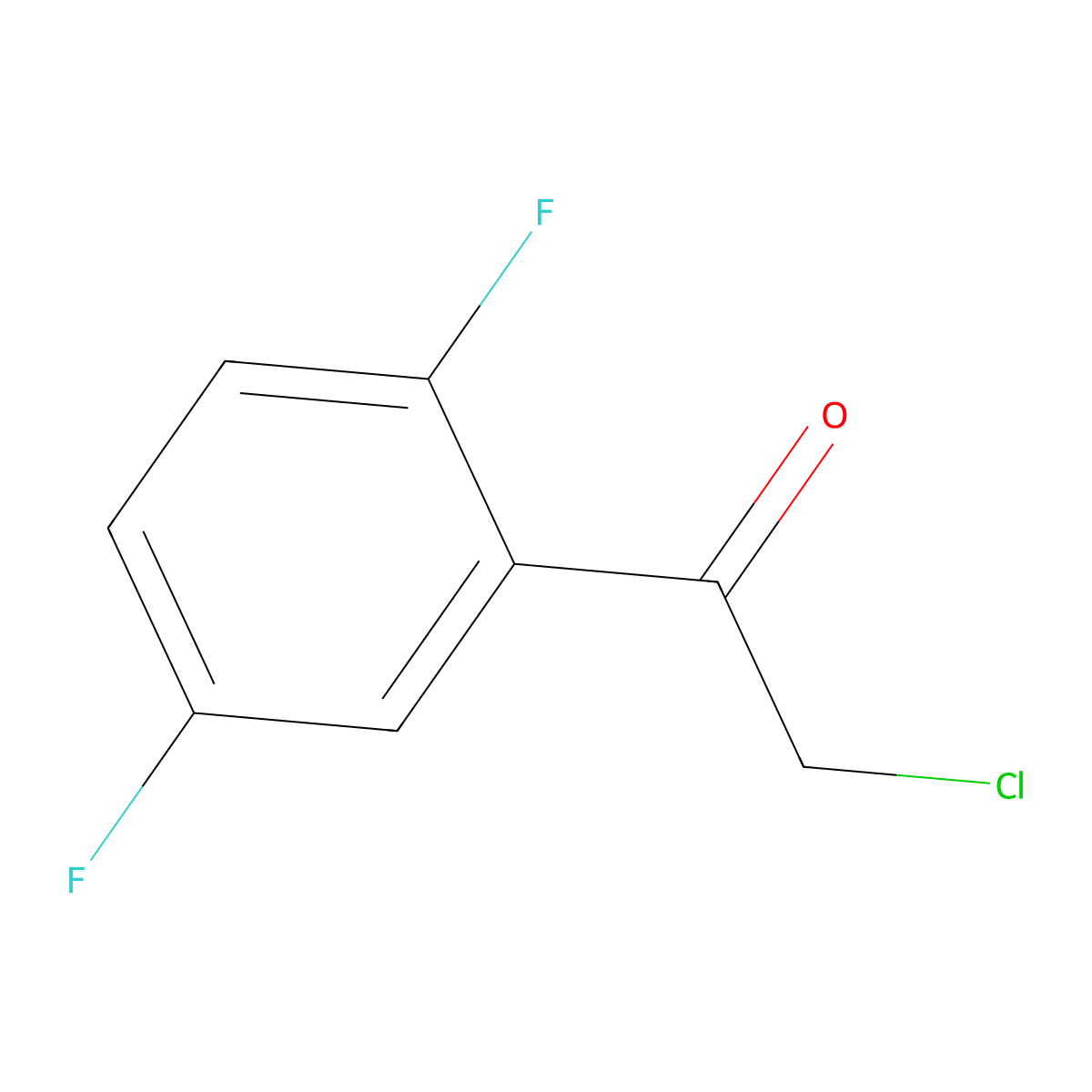 2-Chloro-2',5'-difluoroacetophenone molecular structure, CAS 60468-36-2
