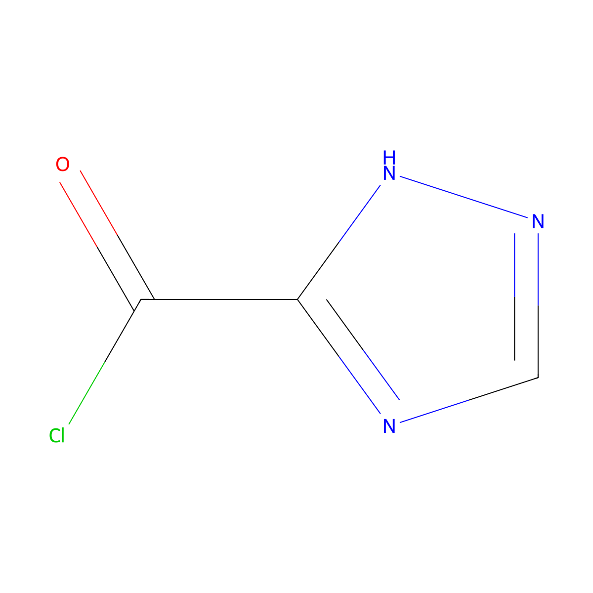 1H-1,2,4-triazole-5-carbonyl chloride molecular structure, CAS 60469-67-2