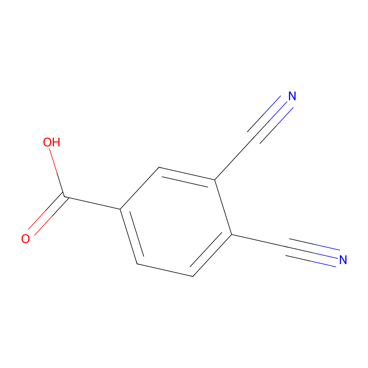 3,4-Dicyanobenzoic acid molecular structure, CAS 60469-86-5