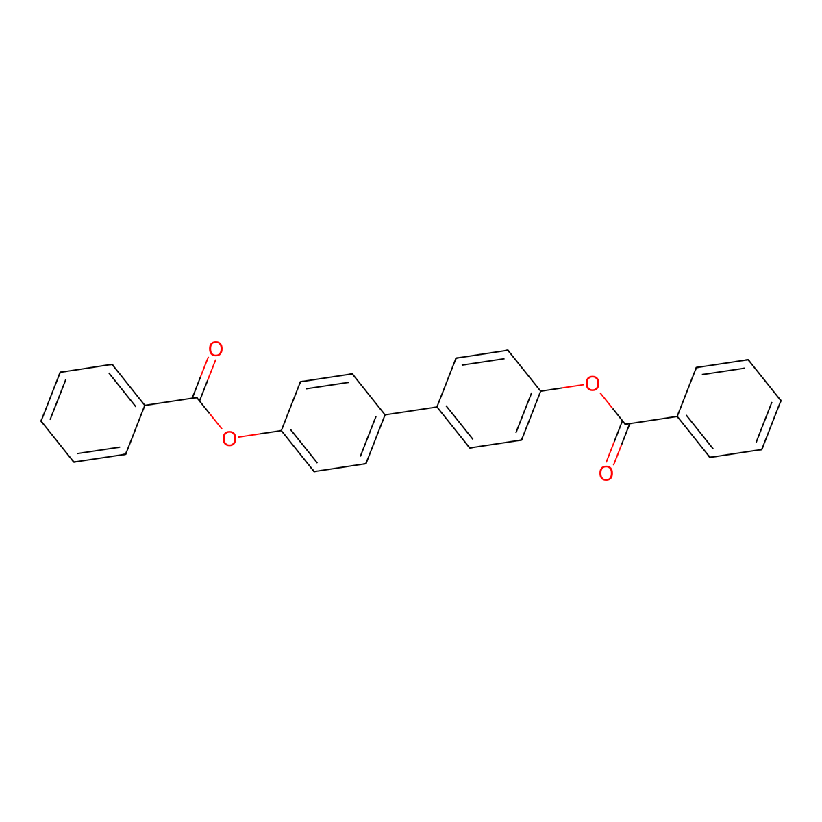 4,4'-Dibenzoyloxybiphenyl molecular structure, CAS 60469-90-1
