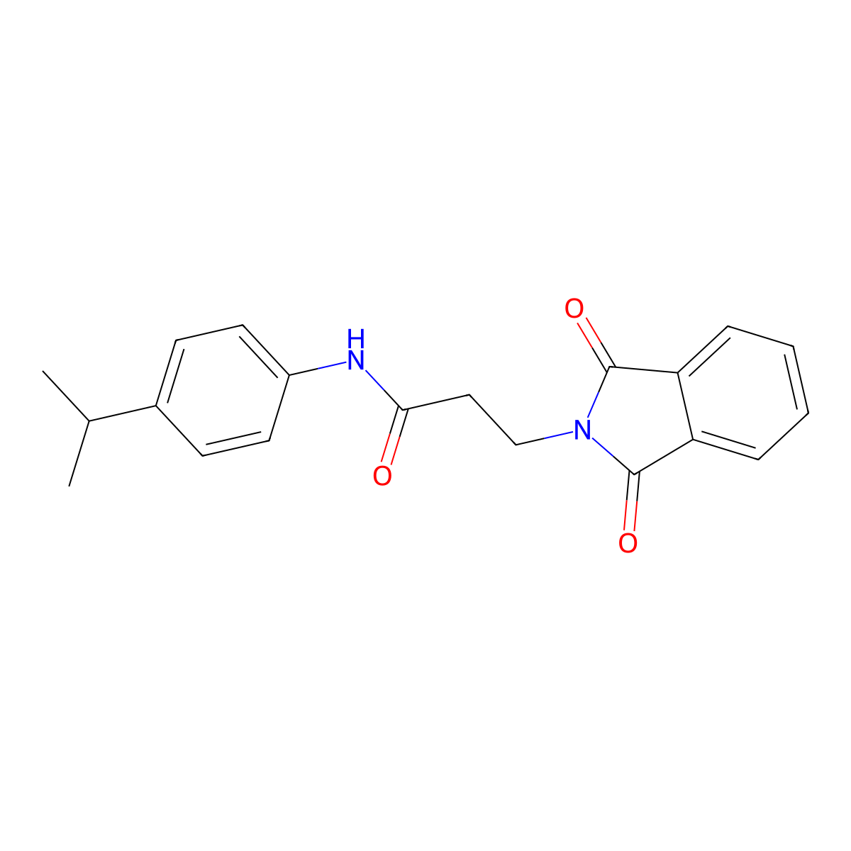 3-(1,3-Dioxo-1,3-dihydro-isoindol-2-yl)-N-(4-isopropyl-phenyl)-propionamide molecular structure, CAS 6047-57-0
