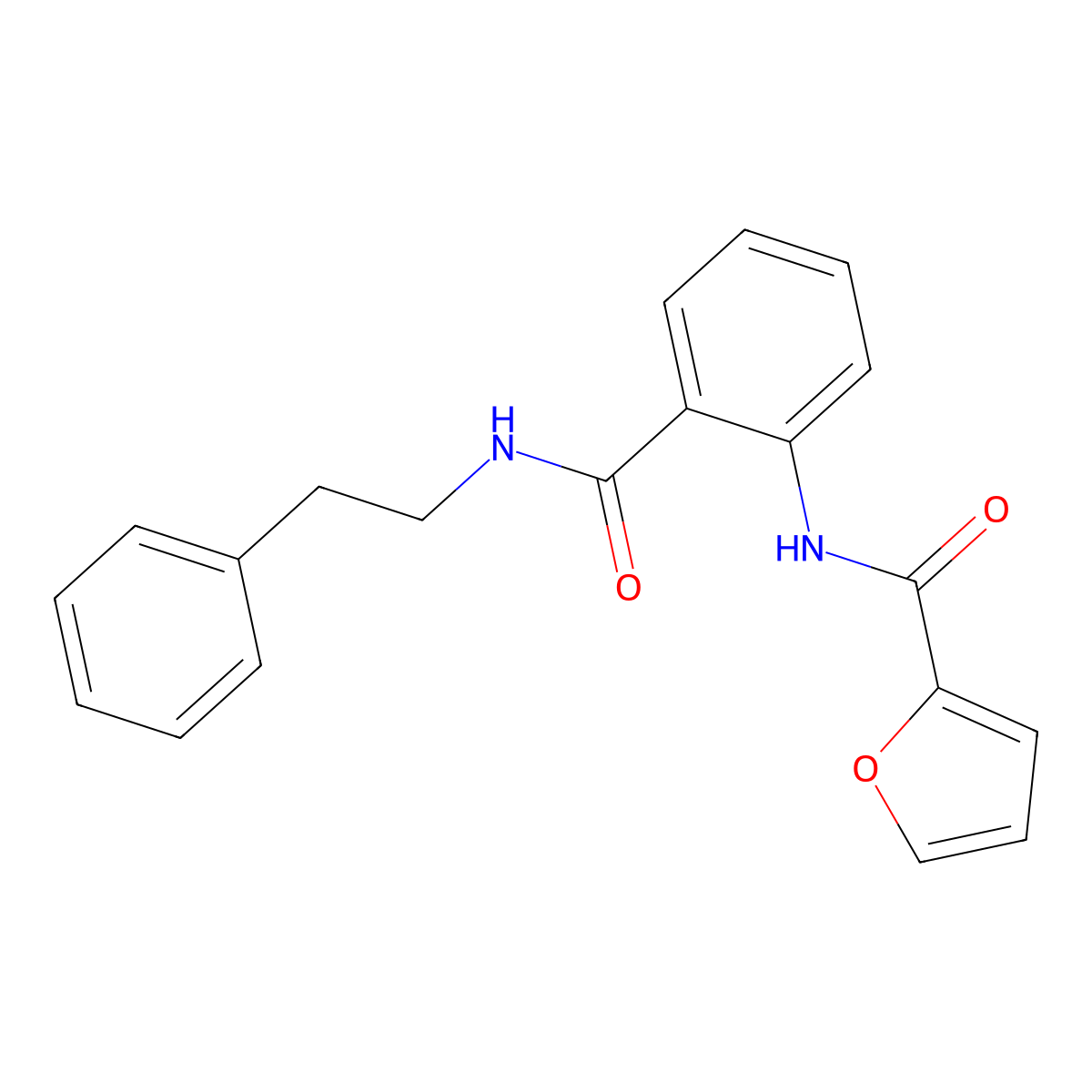 N-(2-{[(2-phenylethyl)amino]carbonyl}phenyl)-2-furamide molecular structure, CAS 6047-64-9