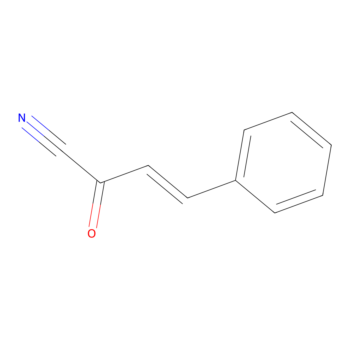3-Butenenitrile, 2-oxo-4-phenyl-, (E)- molecular structure, CAS 6047-90-1