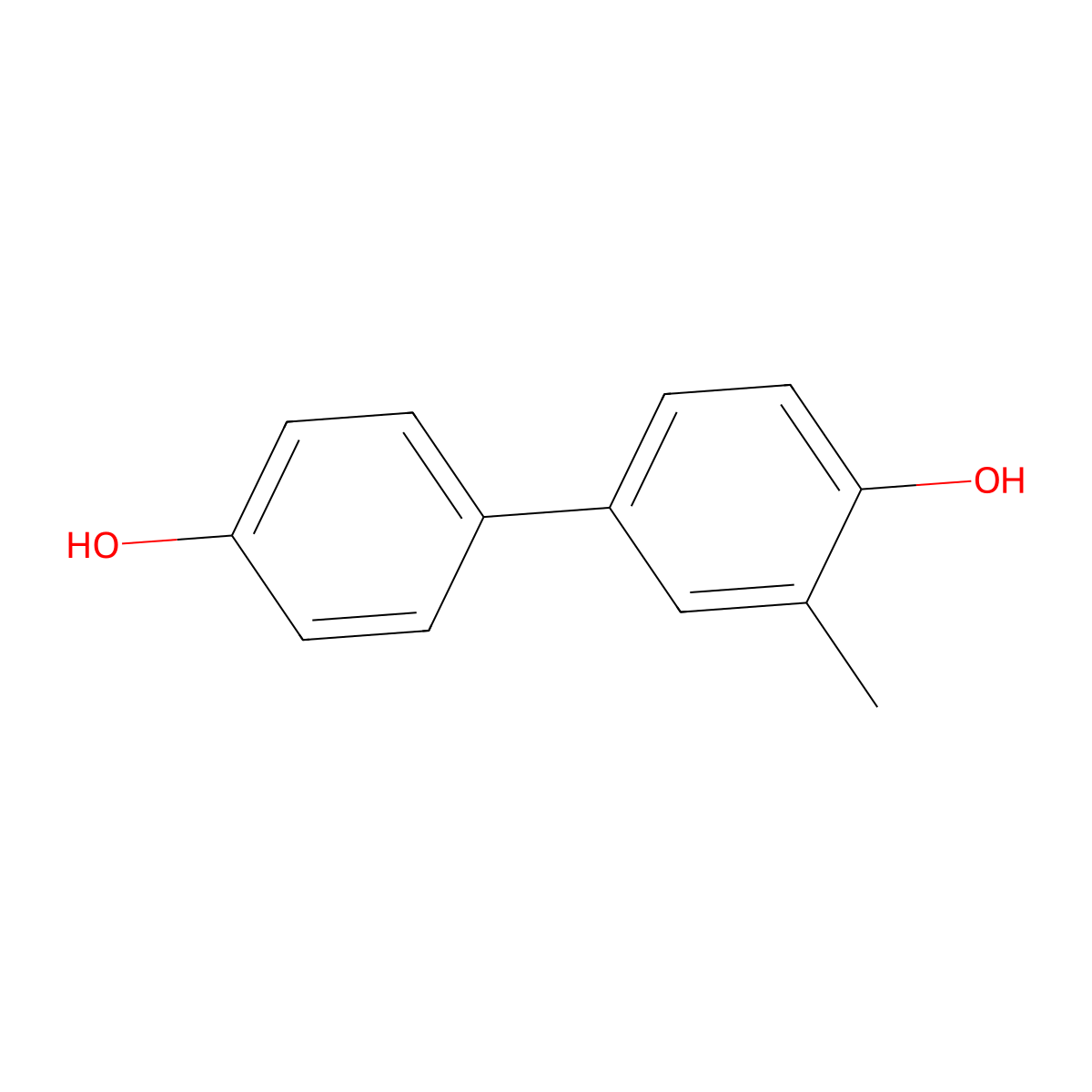 4-(4-Hydroxyphenyl)-2-methylphenol molecular structure, CAS 60470-10-2