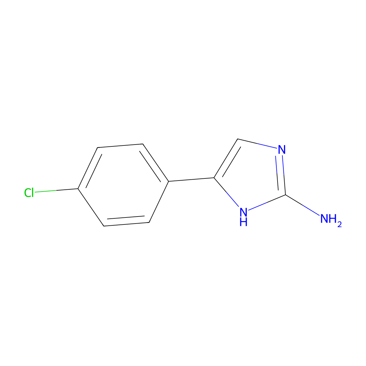 5-(4-Chlorophenyl)-1H-imidazol-2-amine molecular structure, CAS 60472-18-6