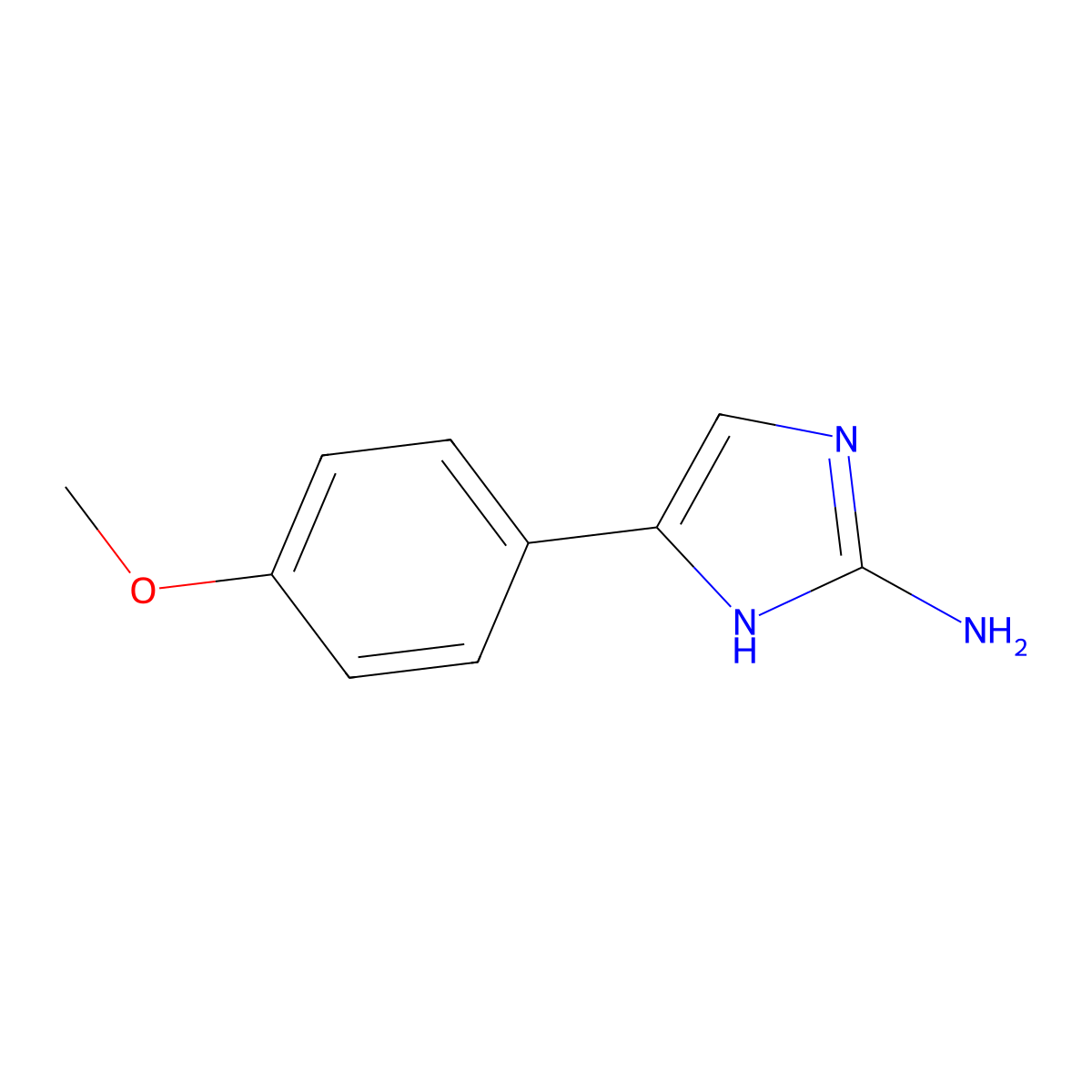 5-(4-Methoxyphenyl)-1H-imidazol-2-amine molecular structure, CAS 60472-20-0