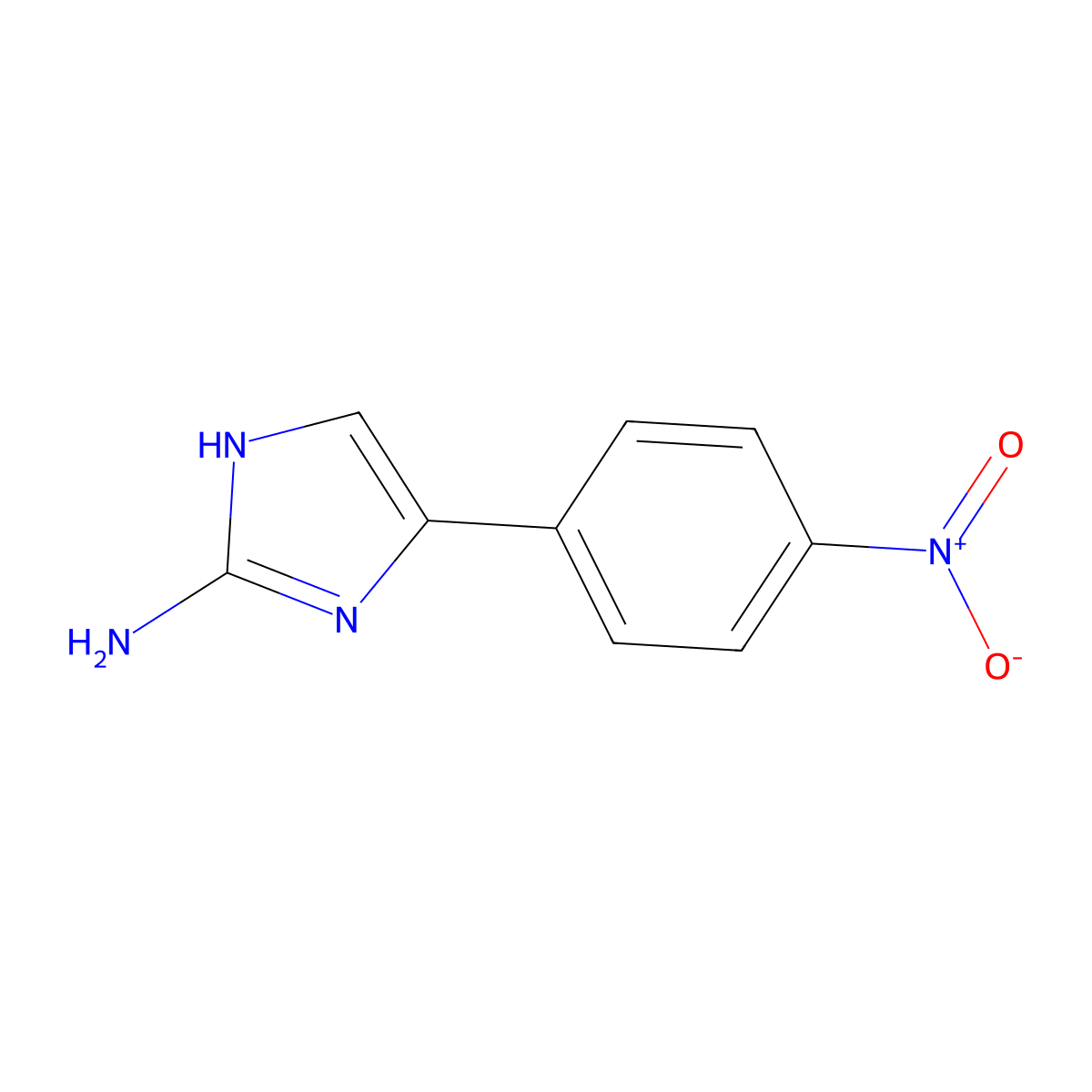 5-(4-Nitrophenyl)-1H-imidazol-2-amine molecular structure, CAS 60472-21-1