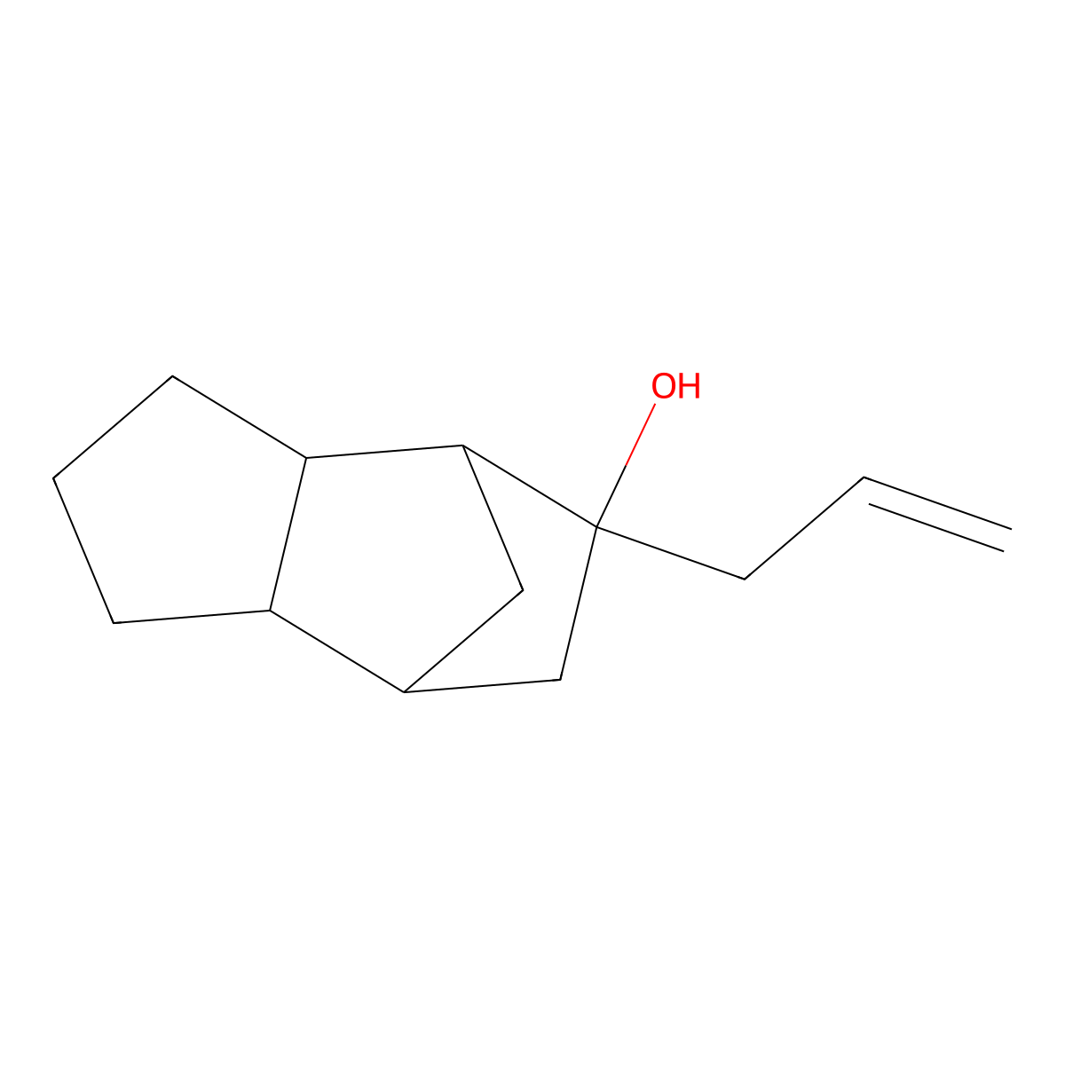 4,7-Methano-1H-inden-5-ol, octahydro-5-(2-propen-1-yl)- molecular structure, CAS 60472-29-9