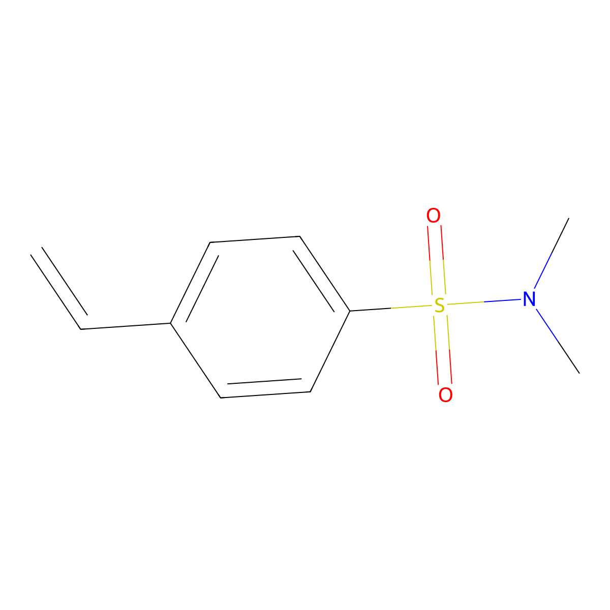 4-ethenyl-N,N-dimethylbenzene-1-sulfonamide molecular structure, CAS 60472-40-4