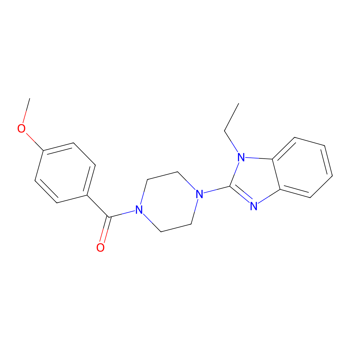 1-Ethyl-2-[4-(4-methoxybenzoyl)piperazin-1-YL]-1H-1,3-benzodiazole molecular structure, CAS 604741-83-5