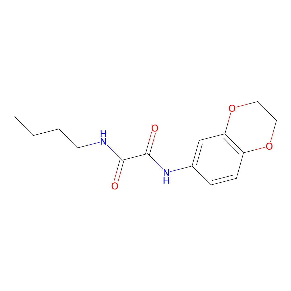 N1-butyl-N2-(2,3-dihydrobenzo[b][1,4]dioxin-6-yl)oxalamide molecular structure, CAS 604752-42-3