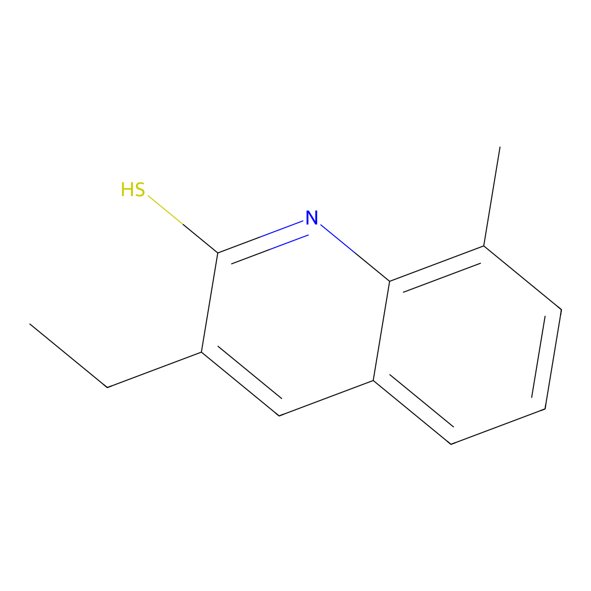 3-Ethyl-8-methylquinoline-2-thiol molecular structure, CAS 604754-89-4