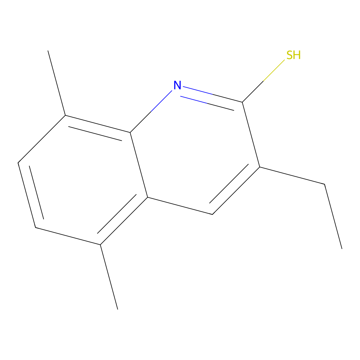 3-Ethyl-5,8-dimethylquinoline-2-thiol molecular structure, CAS 604754-90-7
