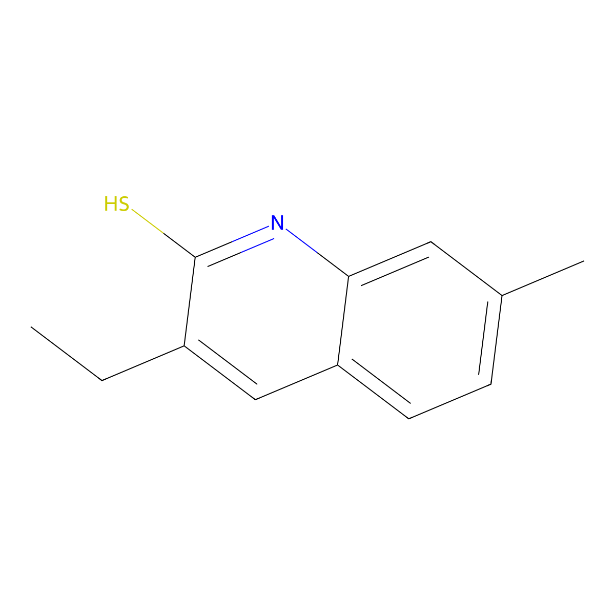 3-Ethyl-7-methylquinoline-2-thiol molecular structure, CAS 604754-92-9