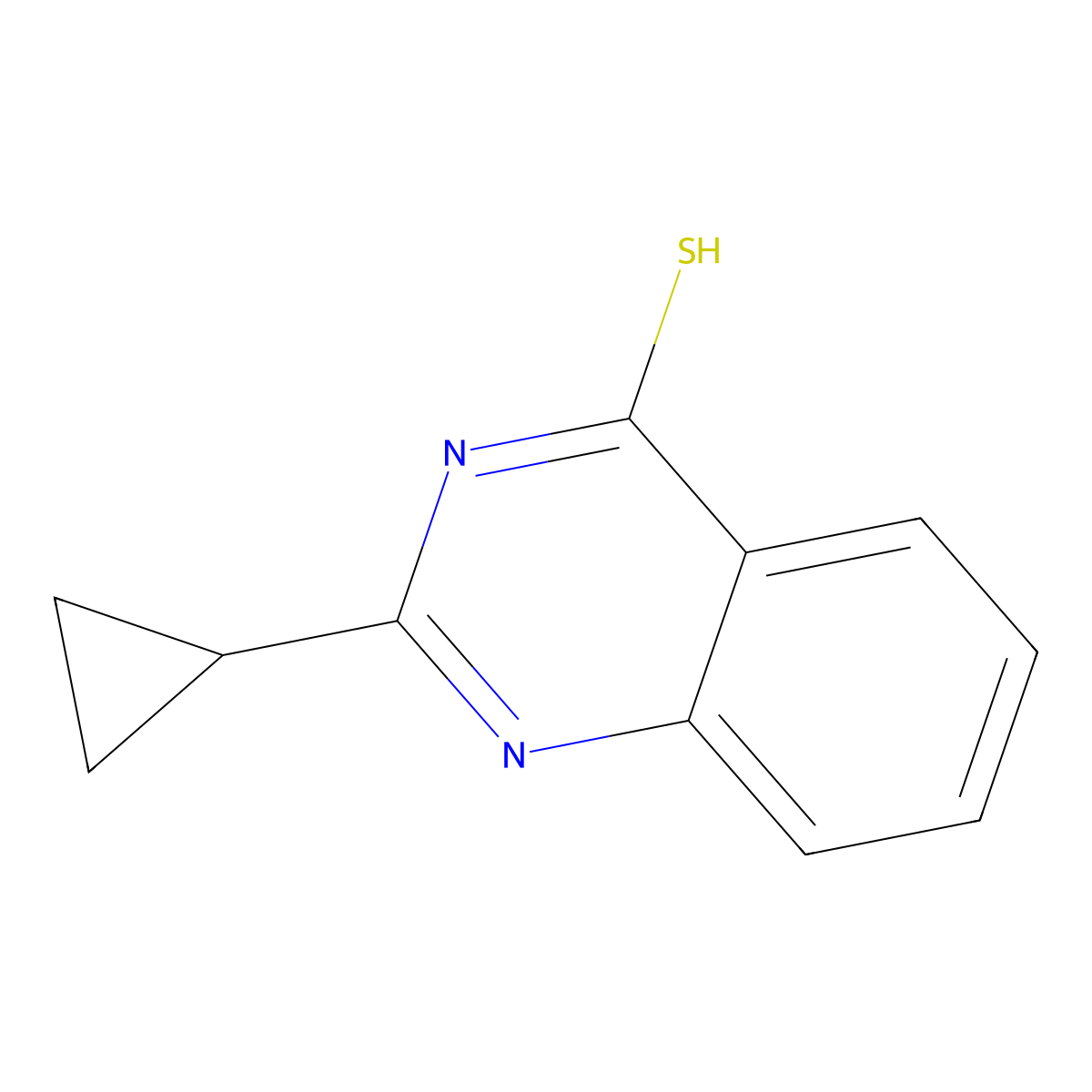 2-Cyclopropylquinazoline-4-thiol molecular structure, CAS 604754-96-3