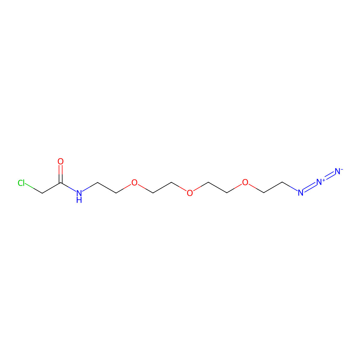 Azido-PEG3-chloroacetamide molecular structure, CAS 604766-23-6