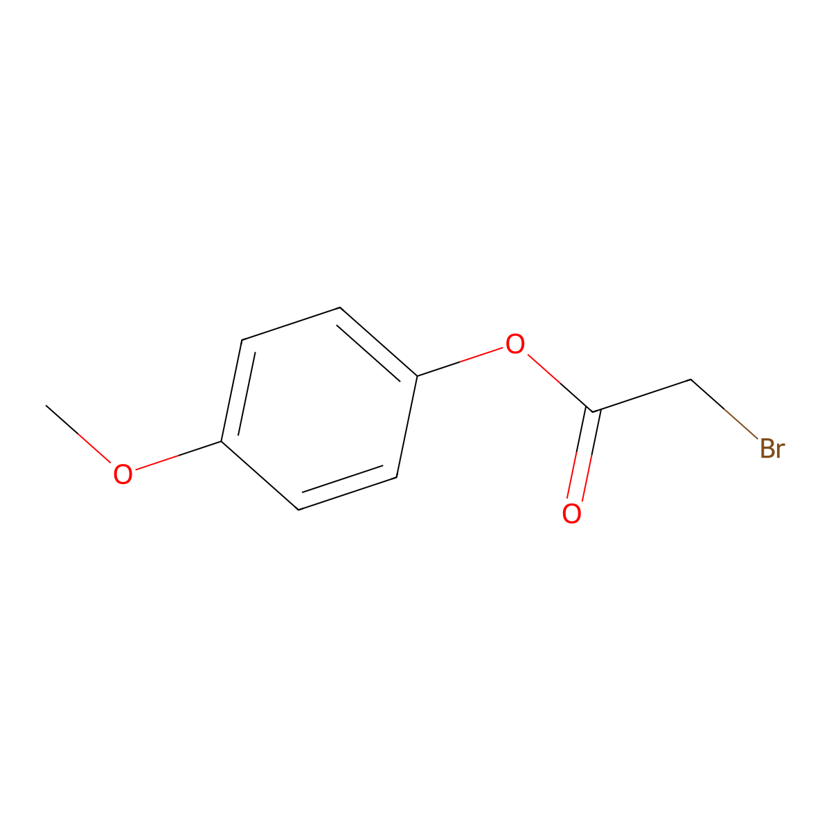 Bromoacetic acid, 4-methoxyphenyl ester molecular structure, CAS 60477-29-4