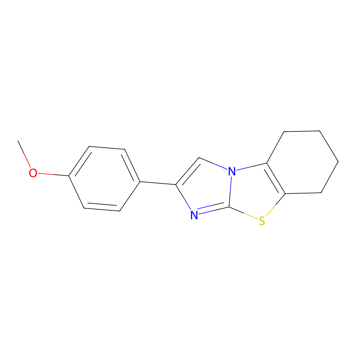 2-(4-Methoxyphenyl)-5,6,7,8-tetrahydroimidazo[2,1-b][1,3]benzothiazole molecular structure, CAS 60477-35-2