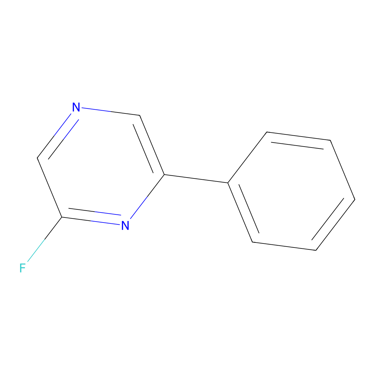 2-Fluoro-6-phenylpyrazine molecular structure, CAS 604785-94-6