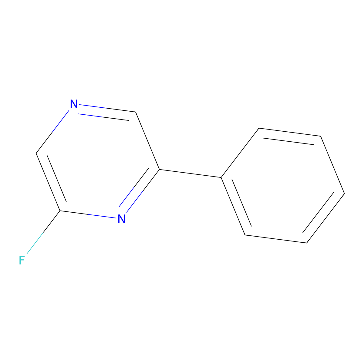 2-Fluoro-6-phenylpyrazine molecular structure, CAS 604785-94-6