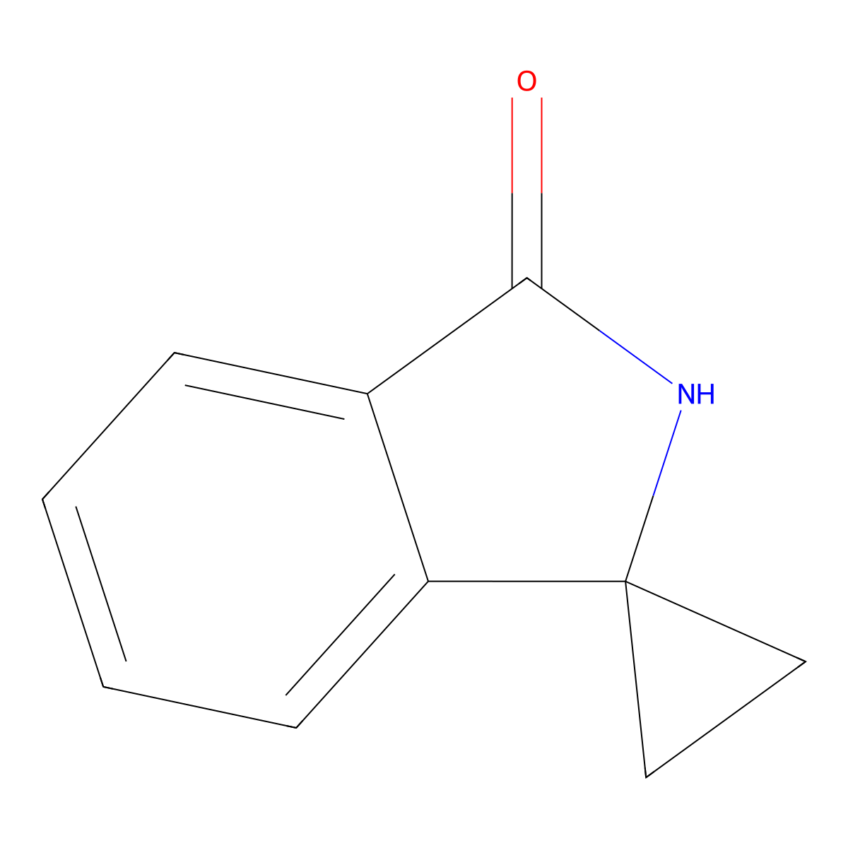 Spiro(cyclopropane-1,1'-(1H)isoindol)-3'(2'H)-one molecular structure, CAS 604799-98-6