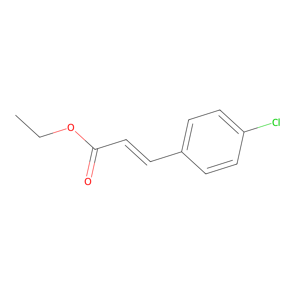 2-Propenoic acid, 3-(4-chlorophenyl)-, ethyl ester molecular structure, CAS 6048-06-2