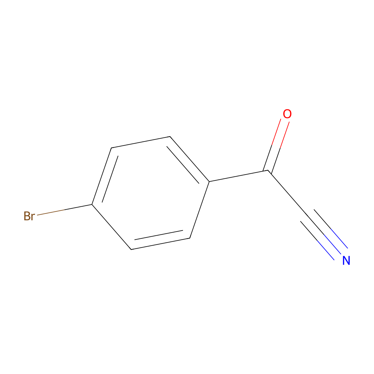 4-Bromobenzoyl cyanide molecular structure, CAS 6048-21-1