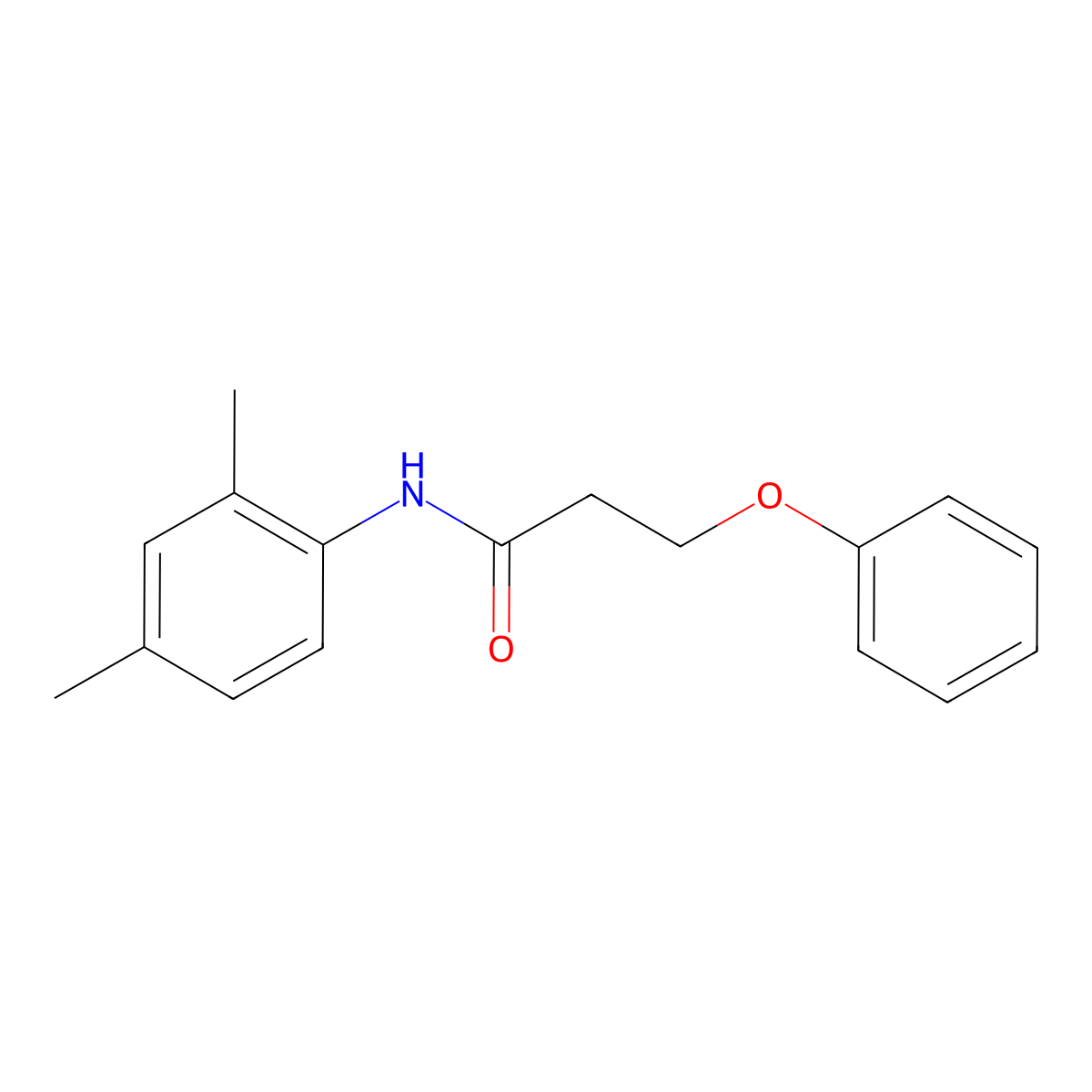 N-(2,4-dimethylphenyl)-3-phenoxypropanamide molecular structure, CAS 6048-40-4