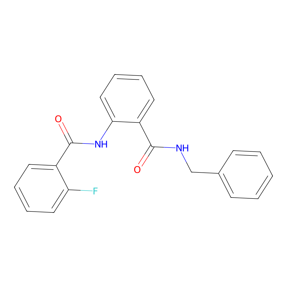 N-{2-[(benzylamino)carbonyl]phenyl}-2-fluorobenzamide molecular structure, CAS 6048-60-8
