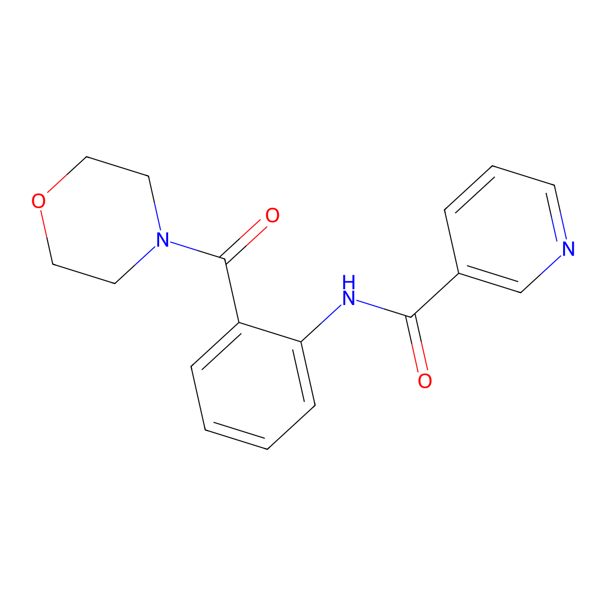 N-[2-(morpholine-4-carbonyl)phenyl]pyridine-3-carboxamide molecular structure, CAS 6048-69-7