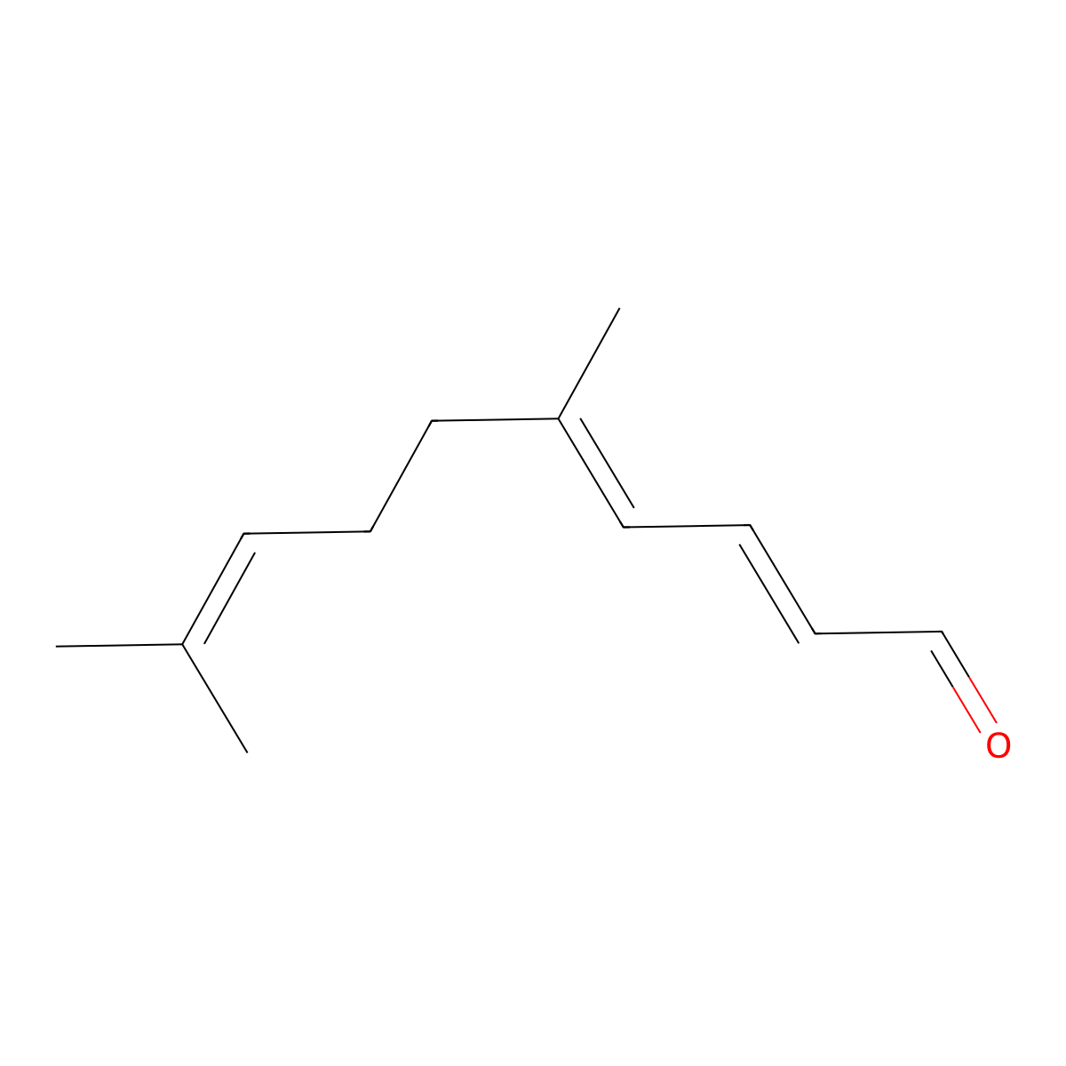 5,9-Dimethyl-2,4,8-decatrienal molecular structure, CAS 6048-88-0