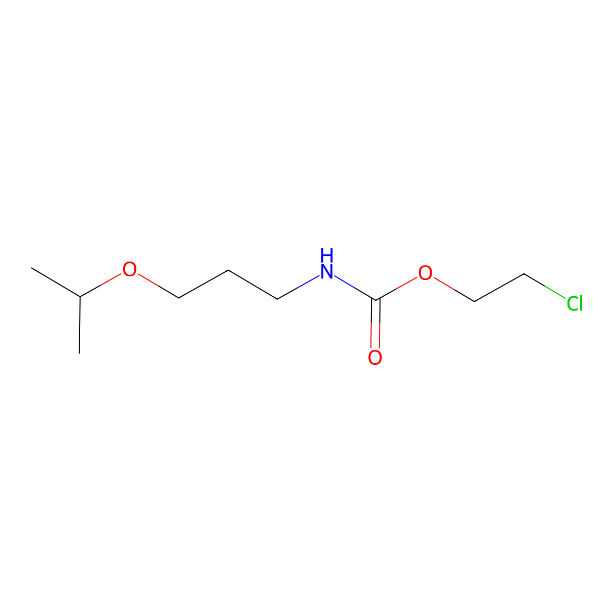 Carbamic acid, (3-isopropoxypropyl)-, 2-chloroethyl ester molecular structure, CAS 60480-09-3