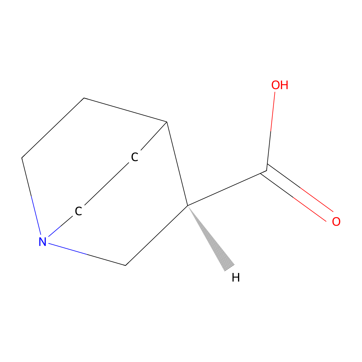 (3R)-1-azabicyclo[2.2.2]octane-3-carboxylic acid molecular structure, CAS 604803-81-8