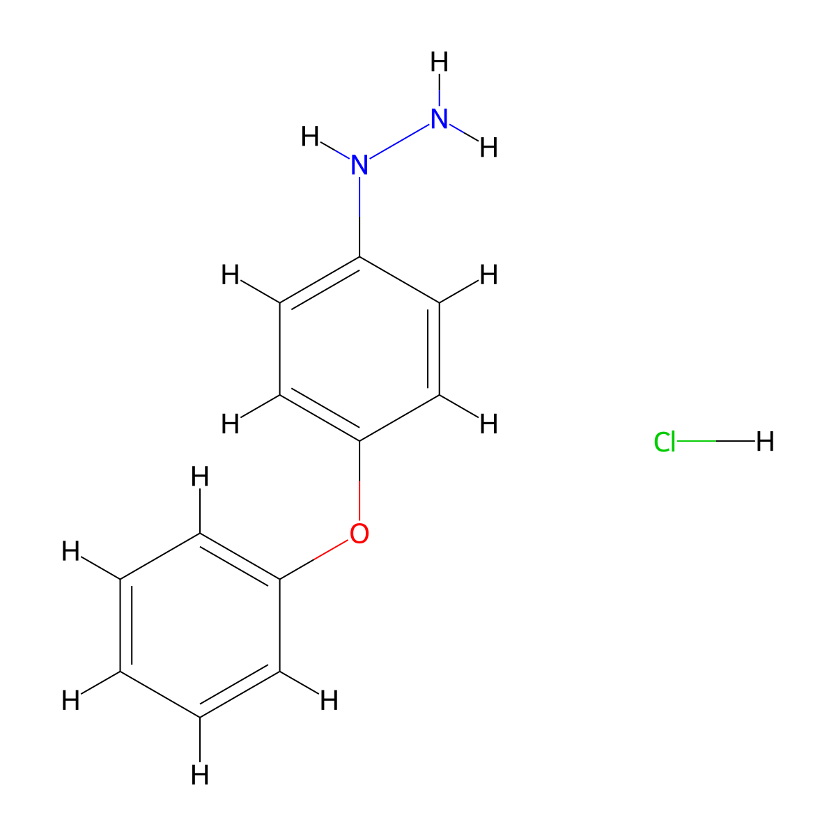 (4-phenoxyphenyl)hydrazine Hydrochloride molecular structure, CAS 60481-02-9