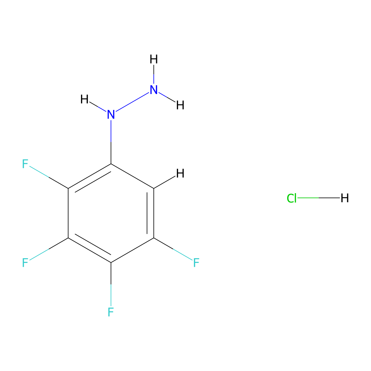 (2,3,4,5-Tetrafluorophenyl)hydrazine hydrochloride molecular structure, CAS 60481-37-0