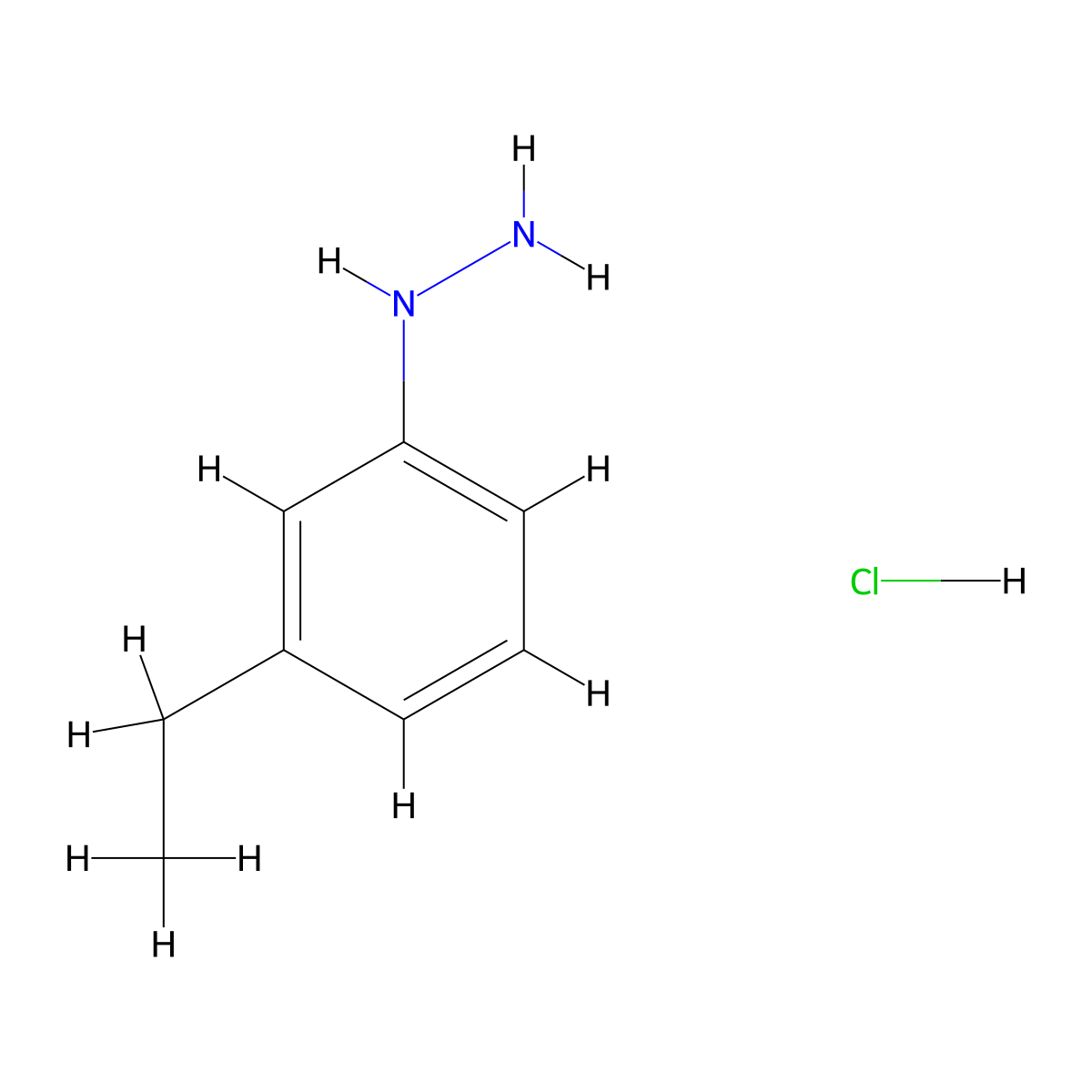(3-Ethylphenyl)hydrazine hydrochloride molecular structure, CAS 60481-49-4