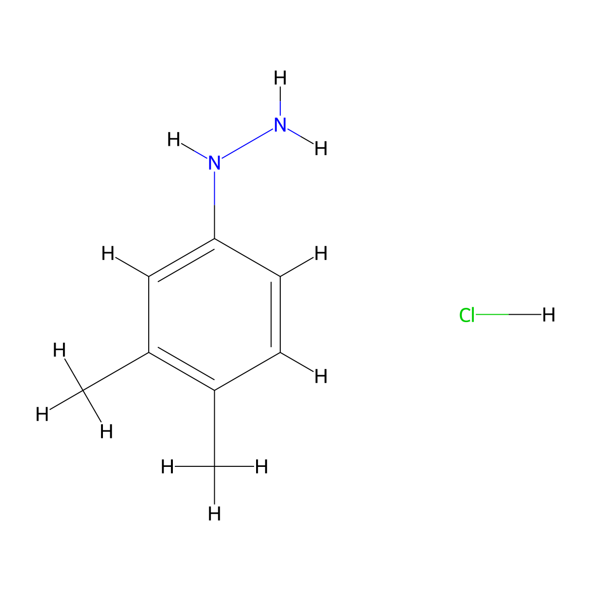 1-(3,4-Dimethylphenyl)hydrazine hydrochloride molecular structure, CAS 60481-51-8