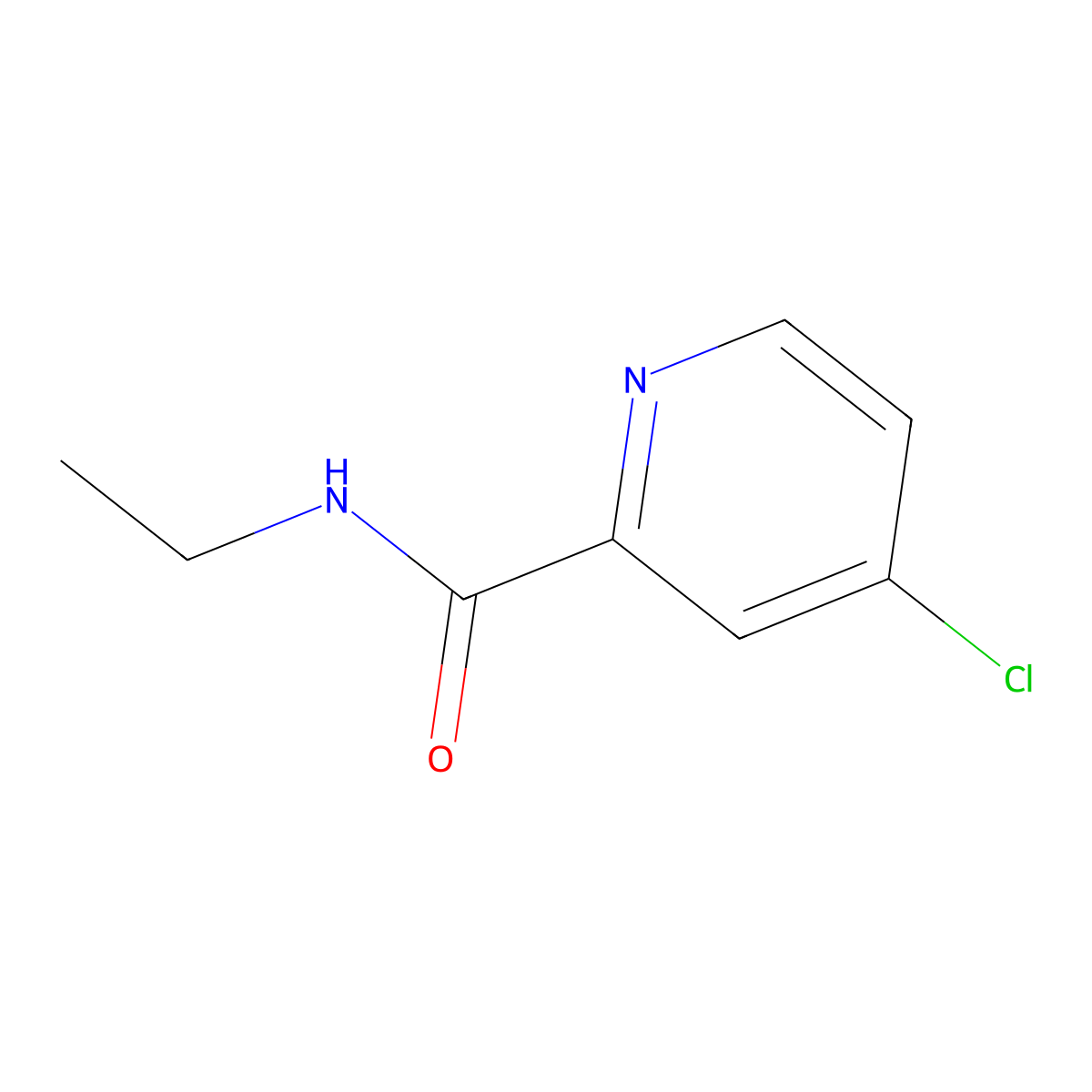 4-chloro-N-ethylpyridine-2-carboxamide molecular structure, CAS 604813-07-2