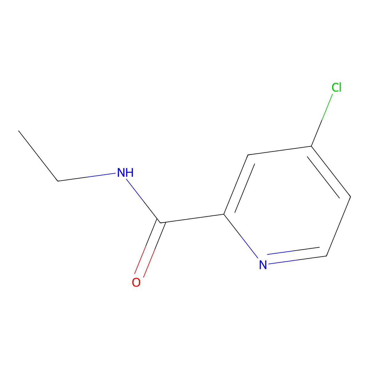 4-chloro-N-ethylpyridine-2-carboxamide molecular structure, CAS 604813-07-2