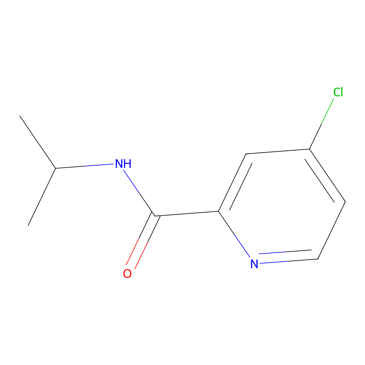 4-Chloro-N-isopropyl-pyridine-2-carboxamide molecular structure, CAS 604813-08-3