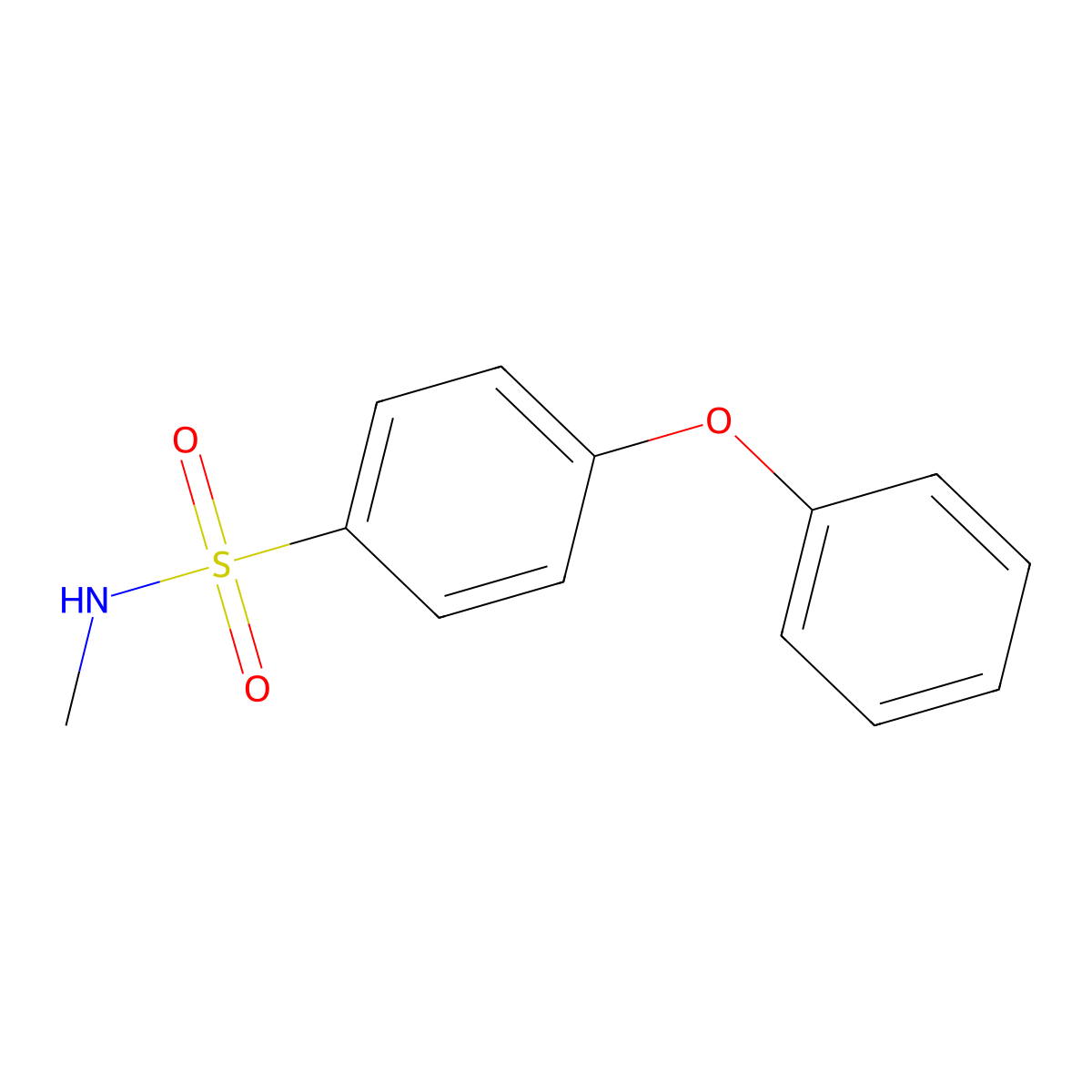 4-(4-(N-methylsulfamoyl)phenoxy)benzene molecular structure, CAS 604813-09-4