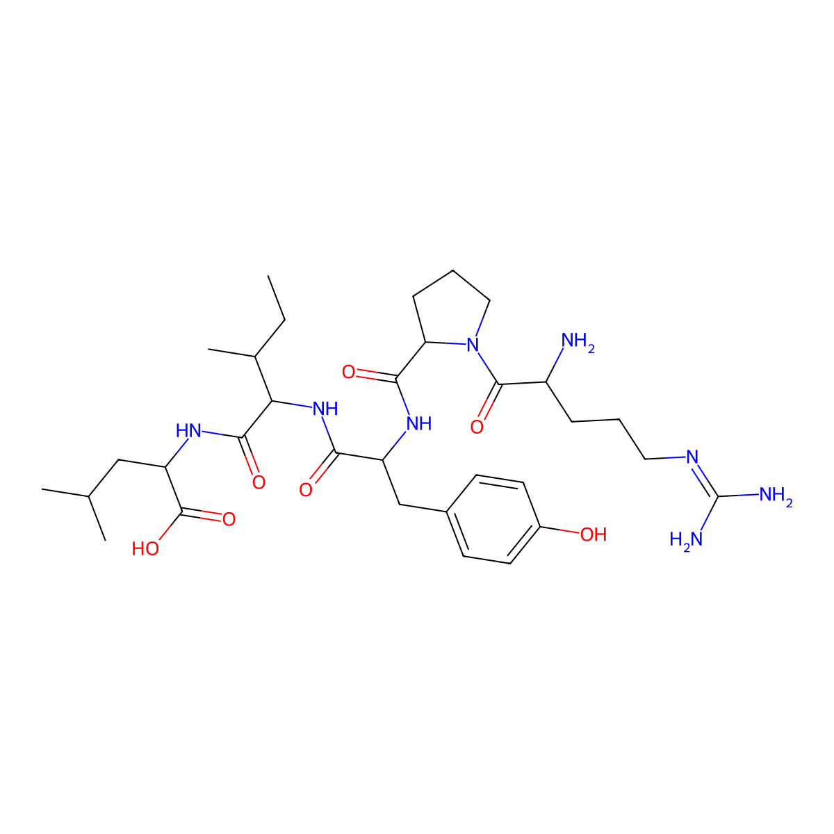 Arg-Pro-Tyr-Ile-Leu molecular structure, CAS 60482-96-4