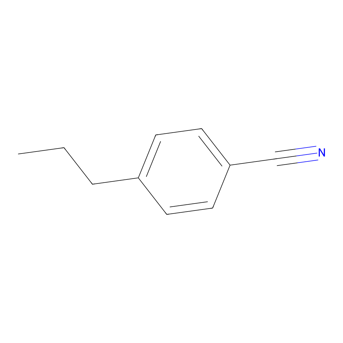 4-Propylbenzonitrile molecular structure, CAS 60484-66-4