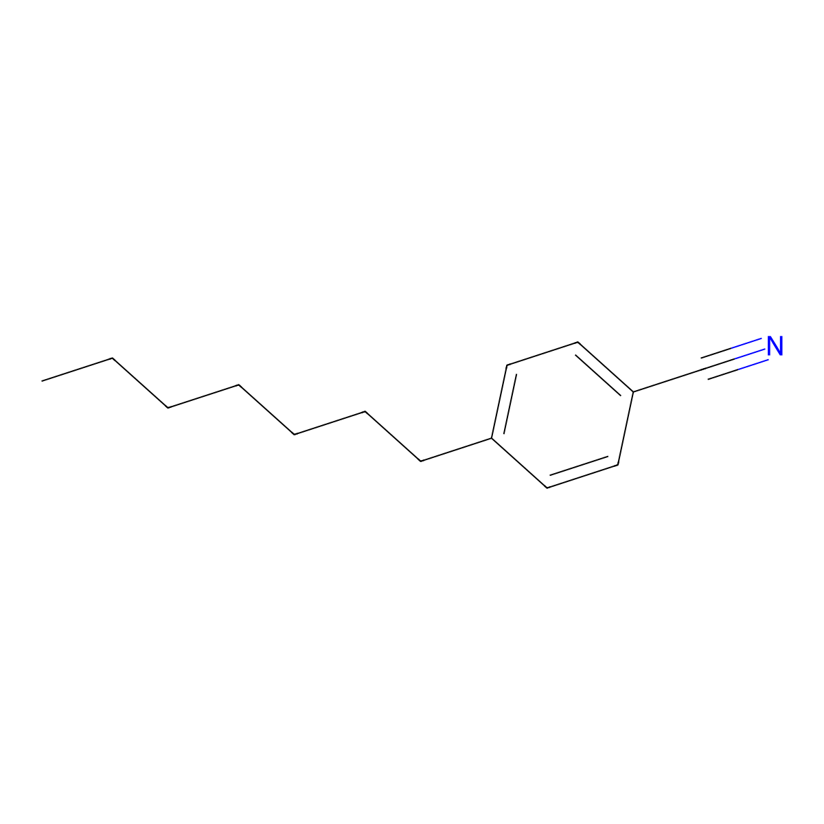 4-Heptylbenzonitrile molecular structure, CAS 60484-67-5