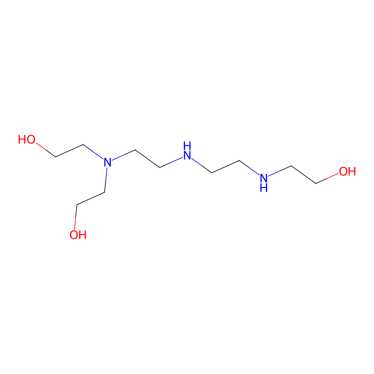 2,2'-((2-((2-((2-Hydroxyethyl)amino)ethyl)amino)ethyl)imino)bisethanol molecular structure, CAS 60487-27-6