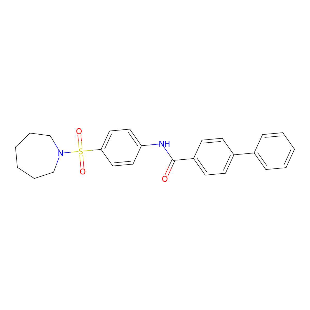 N-[4-(Azepane-1-sulfonyl)phenyl][1,1'-biphenyl]-4-carboxamide molecular structure, CAS 6049-75-8