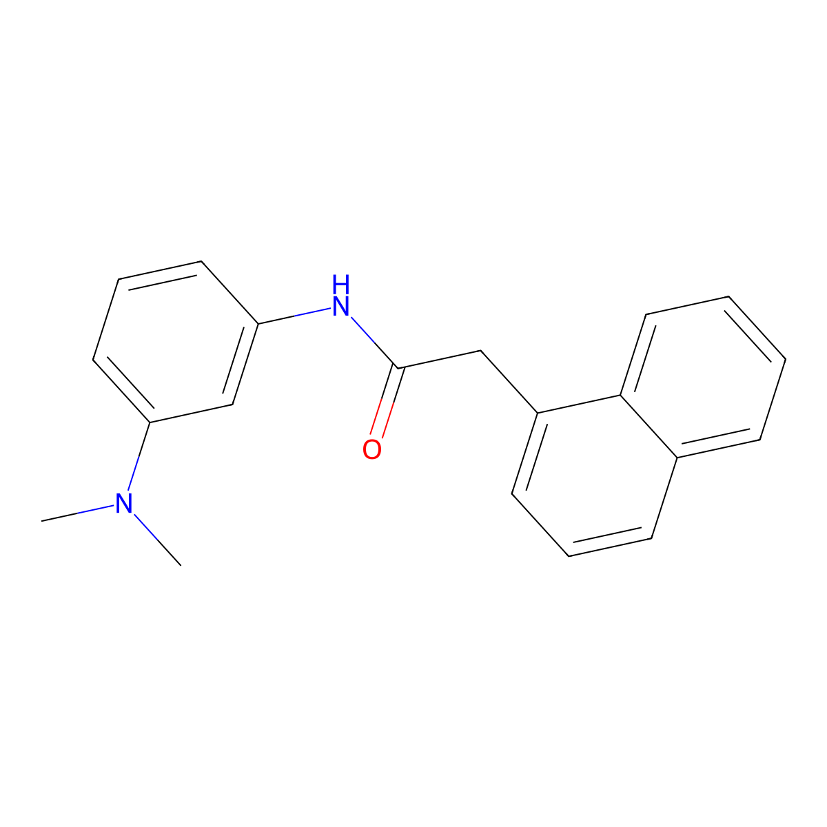 N-[3-(dimethylamino)phenyl]-2-naphthalen-1-ylacetamide molecular structure, CAS 6049-90-7