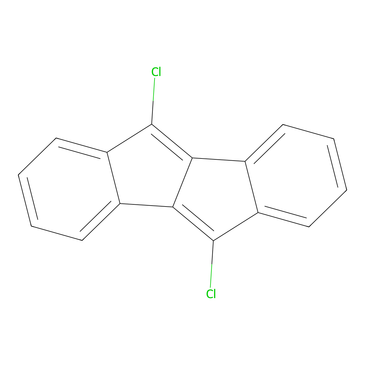 5,10-Dichloroindeno(2,1-A)indene molecular structure, CAS 60491-13-6
